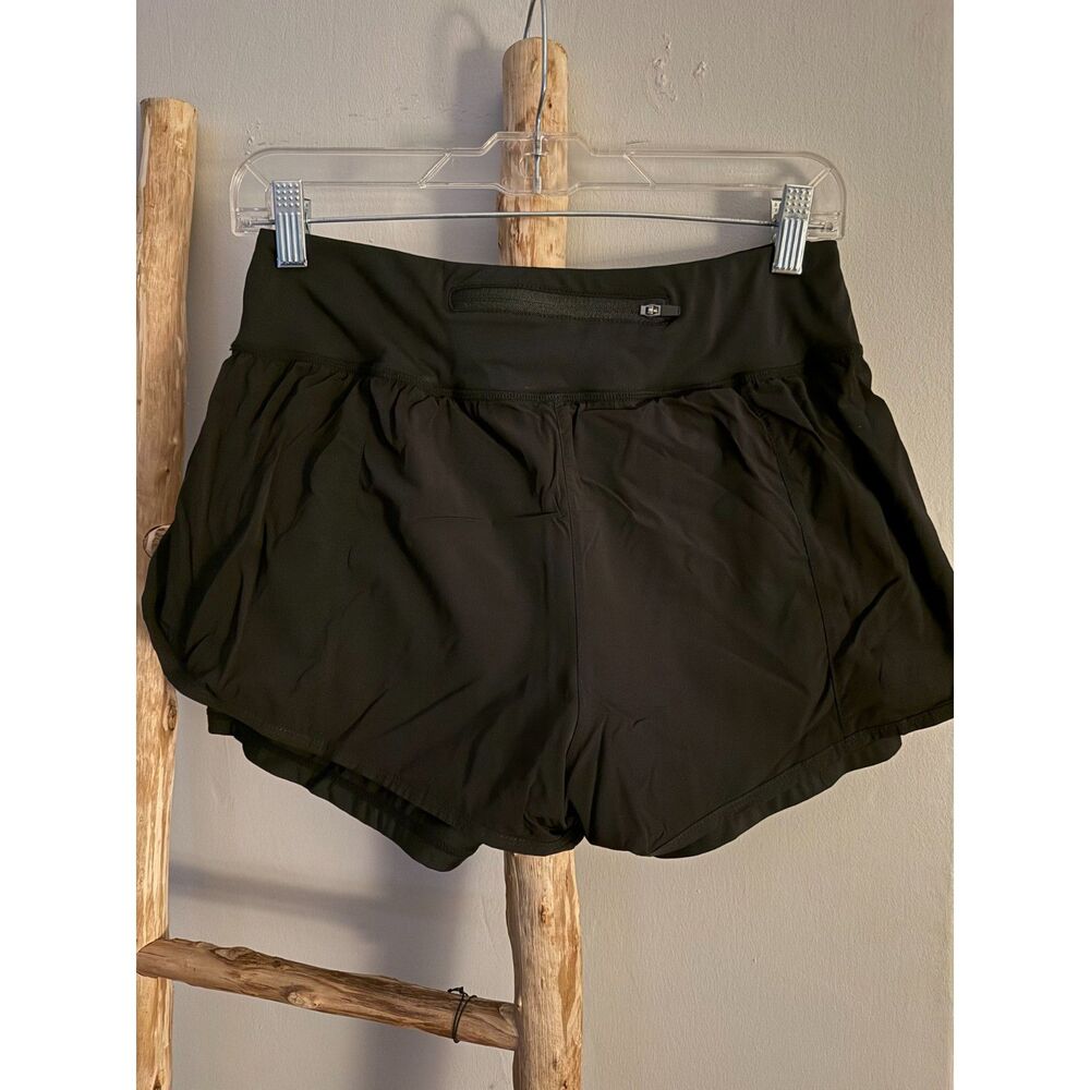 Soothfeel Women's Large Athletic Shorts Black Built In Liner Flowy Active Gym
